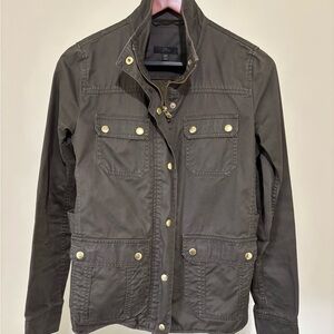 J Crew Dark Olive Jacket with Gold Buttons